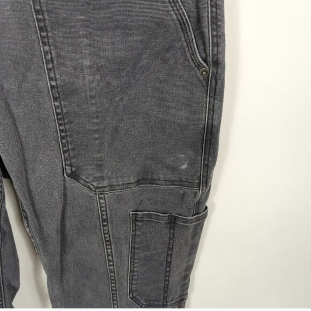 Duluth Trading Co DuluthFlex Fire Hose Ltd. Gray Jumpsuit Overalls sz 8 Regular - Picture 11 of 12